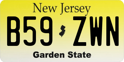 NJ license plate B59ZWN