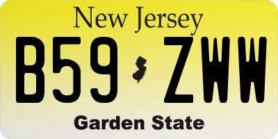 NJ license plate B59ZWW