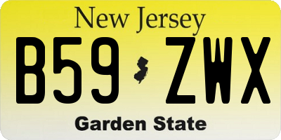 NJ license plate B59ZWX