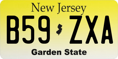 NJ license plate B59ZXA