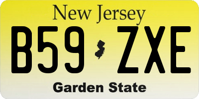 NJ license plate B59ZXE