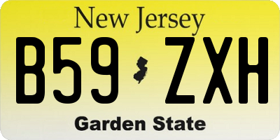 NJ license plate B59ZXH