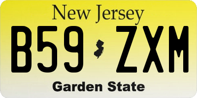 NJ license plate B59ZXM