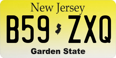 NJ license plate B59ZXQ