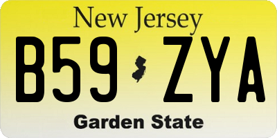 NJ license plate B59ZYA
