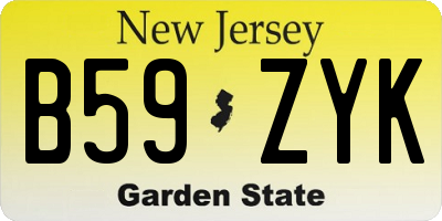 NJ license plate B59ZYK