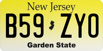 NJ license plate B59ZYO