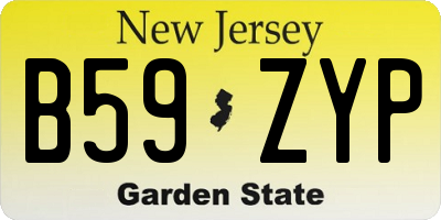 NJ license plate B59ZYP