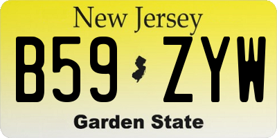 NJ license plate B59ZYW