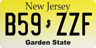 NJ license plate B59ZZF