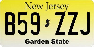NJ license plate B59ZZJ
