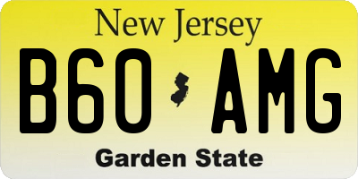 NJ license plate B60AMG