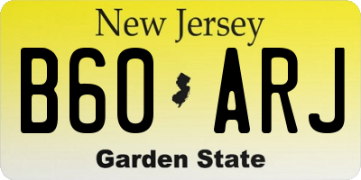NJ license plate B60ARJ