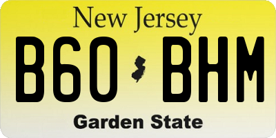 NJ license plate B60BHM