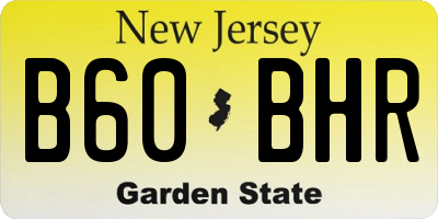 NJ license plate B60BHR