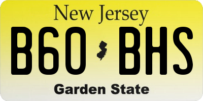 NJ license plate B60BHS