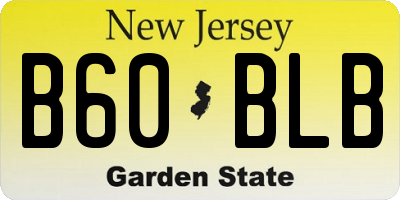 NJ license plate B60BLB