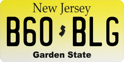 NJ license plate B60BLG