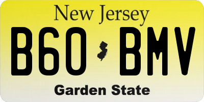 NJ license plate B60BMV