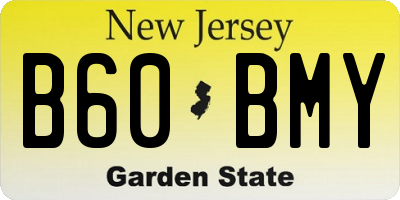 NJ license plate B60BMY