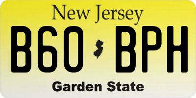 NJ license plate B60BPH