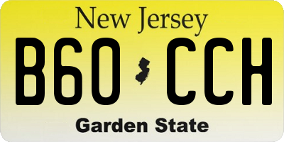 NJ license plate B60CCH