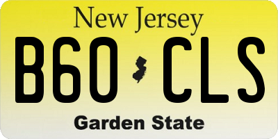 NJ license plate B60CLS