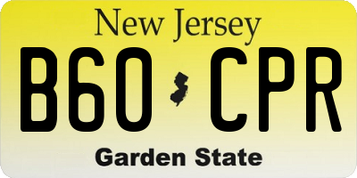 NJ license plate B60CPR