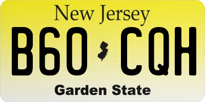 NJ license plate B60CQH