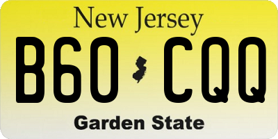 NJ license plate B60CQQ