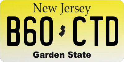 NJ license plate B60CTD