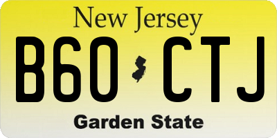 NJ license plate B60CTJ