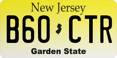 NJ license plate B60CTR