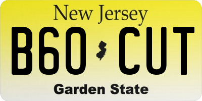 NJ license plate B60CUT