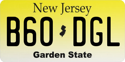 NJ license plate B60DGL
