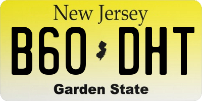 NJ license plate B60DHT