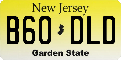NJ license plate B60DLD
