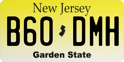 NJ license plate B60DMH