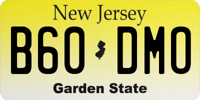 NJ license plate B60DMO