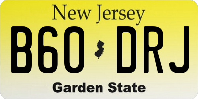 NJ license plate B60DRJ