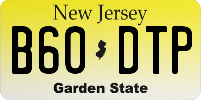 NJ license plate B60DTP