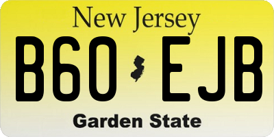 NJ license plate B60EJB