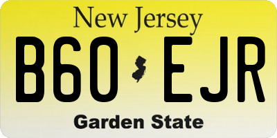 NJ license plate B60EJR