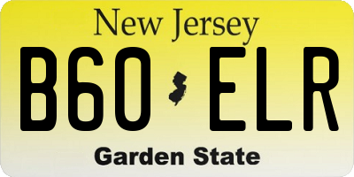 NJ license plate B60ELR