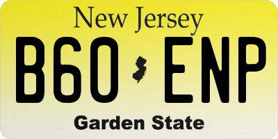 NJ license plate B60ENP