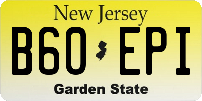 NJ license plate B60EPI