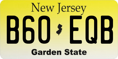 NJ license plate B60EQB