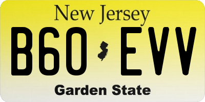 NJ license plate B60EVV
