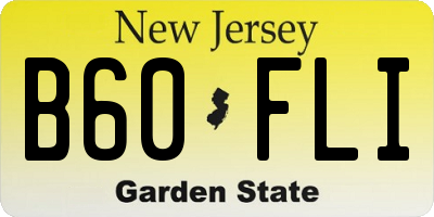 NJ license plate B60FLI
