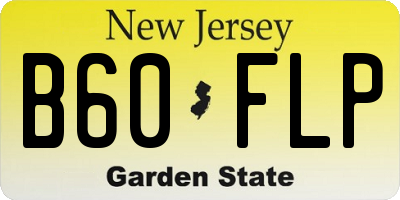 NJ license plate B60FLP